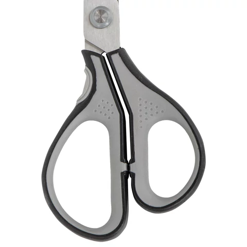 Ножницы BRAUBERG "EXTRA", 175 мм, серо-черные, 2-х сторонняя заточка, эргономичные ручки, 237295