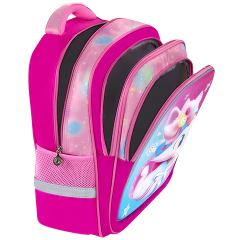 Рюкзак BRAUBERG KIDS FLOSSY, 2 отделения, 3 кармана, "Sweet Kitten", 3D-панель, 40х28х18 см, 273180