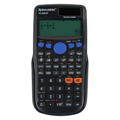 Калькулятор инженерный BRAUBERG SC-82ESP (165х84 мм), 252 функции, 10+2 разрядов, двойное питание, 271723