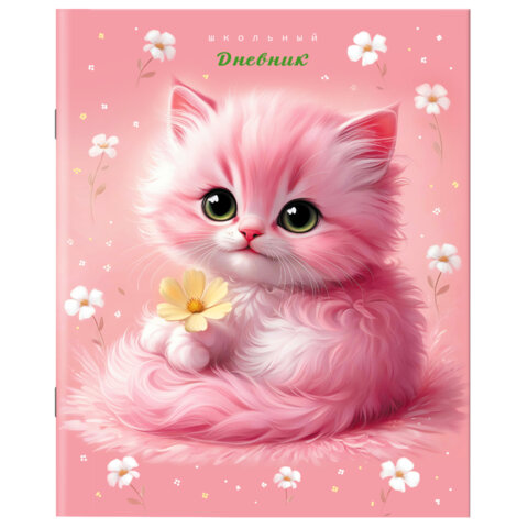 Дневник 1-11 класс 40 л., на скобе, ПИФАГОР, обложка картон, МИКС "Девочки", 107137
