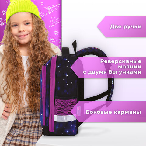 Ранец BRAUBERG KIDS STANDARD, 2 отделения, Fairy fox, 36х28х14 см, 273144