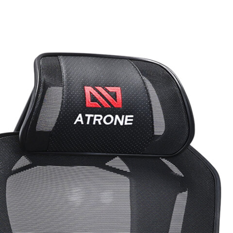 Кресло ATRONE (АТРОН) "Optimus ER-707", адаптивный механизм со слайдером, сетка, черный/серый, 532967