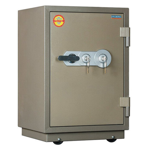 Сейф огнестойкий VALBERG "FRS-73T KL", 732х485х431 мм, 86 кг, два ключевых замка, крепление к полу