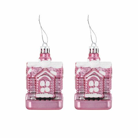 Шары новогодние ёлочные "Elegant Pink" 77 предметов, розовый/белый, ЗОЛОТАЯ СКАЗКА, 591715