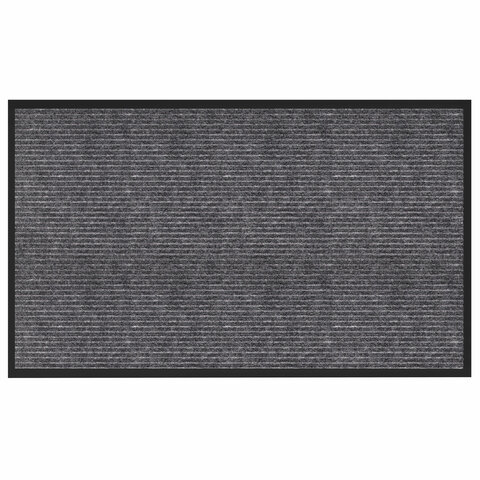 Коврик придверный 90х150 см, СЕРЫЙ, влаго-грязезащитный, 450 г/м2, ребристый, PRIMILA (ПРИМИЛА) EXTRA, 701026