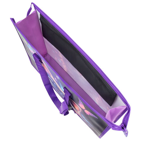 Папка для рисунков и чертежей с регулируемыми ручками BRAUBERG KIDS А3, 1 отделение, карман внутри, "Curious cat", 273414