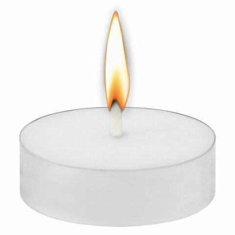 Свечи чайные Long Life, до 5 часов горения, вес 12 г, КОМПЛЕКТ 10 шт., в гильзе, LAIMA, 609199