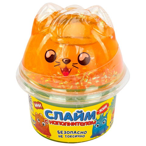 Слайм (лизун) с наполнителем, 200 г, ассорти 5 видов, JOLLY JOT (ДЖОЛЛИ ДЖОТ), 665948