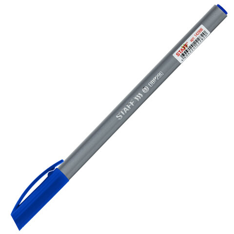Ручка шариковая масляная STAFF "EVERYDAY" OBP-290, СИНЯЯ, трехгранная, узел 0,7 мм, линия письма 0,35 мм, 142996
