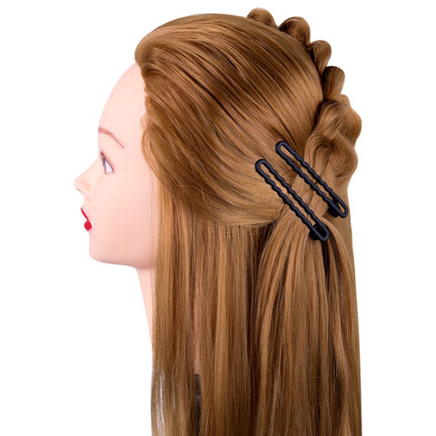 Заколки для волос НАБОР 2 шт., 8 см, зажим, soft touch, чёрный, MONTE VITA (МОНТЕ ВИТА), 457087