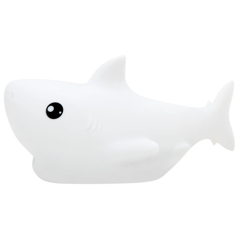 Ночник силиконовый LED "Акула" 190x91x103 мм, белый свет/RGB, таймер, USB, аккумулятор 1200 мАч, DASWERK (ДАСВЕРК), 238940