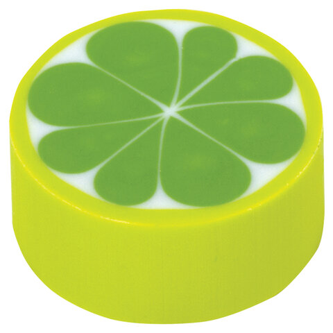 Ластик ПИФАГОР "Лимончики", 27х27х12 мм, цвет ассорти, круглый, 228720
