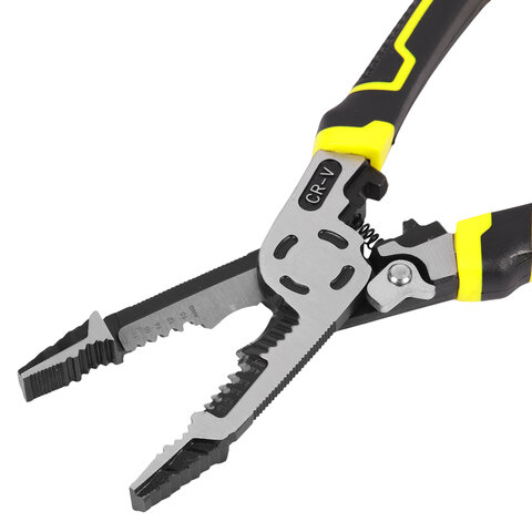 Плоскогубцы многофункциональные 15 в 1, 225 мм, CR-V – хромванадиевая сталь, ГРАНДМАСТЕР, PL-225, 671258