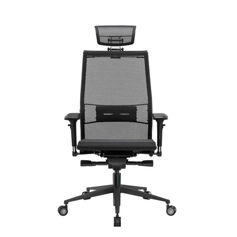 Кресло офисное МЕТТА "SAMURAI" Black Edition, сверхпрочная сетка, регулируемое, черное