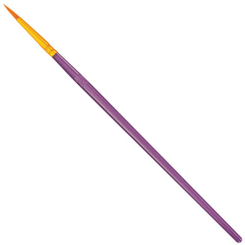 Кисти набор 10 шт., синтетика, фиолетовые, № 2/0-8 (Круглые; Овальные; Плоские; Лайнеры), WBZ (ВБЗ), 201086