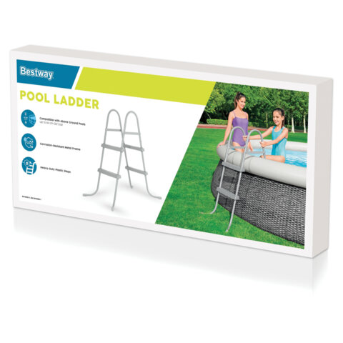 Лестница для бассейнов до 84 см, 2 ступеньки, без площадки, BESTWAY, 58430