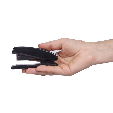 Степлер №24/6, 26/6 STAFF "Basic", до 20 листов, черный, 224626