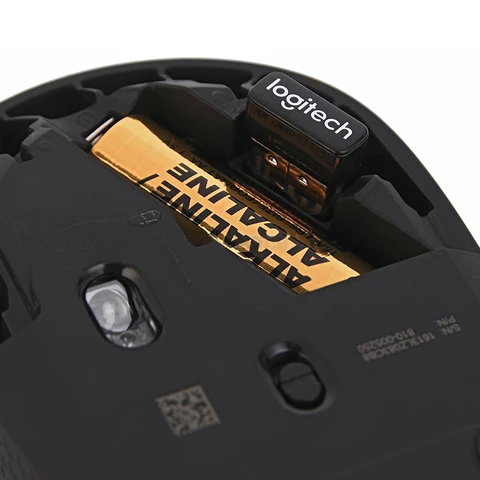 Мышь беспроводная LOGITECH B170, 2 кнопки + 1 колесо-кнопка, оптическая, черная