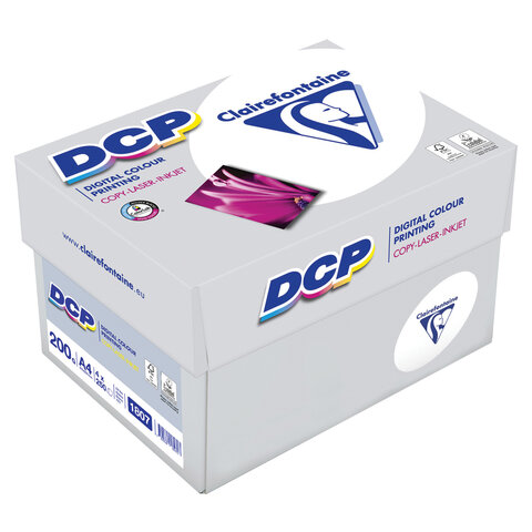 Бумага для лазерной и струйной печати А4, 200 г/м2, 250 л., марка А++, CLAIREFONTAINE, Франция, 170% CIE, 1807C
