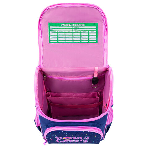 Ранец ПИФАГОР BASIC, 1 отделение, 3 кармана, эргономичная спинка, "Comic donuts", 35х28х18 см, 273137