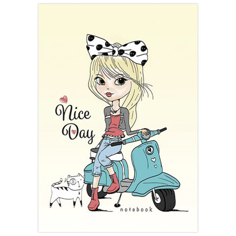 Блокнот МАЛЫЙ ФОРМАТ А6 105x152 мм, 40 л., гребень, фольга, TWIN лак, клетка, "МИКС 5" (8 видов), 099050