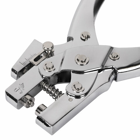 Дырокол металлический на 1 отверстие для люверса до 30 л., диаметр отверстия 5 мм, BRAUBERG, 272763