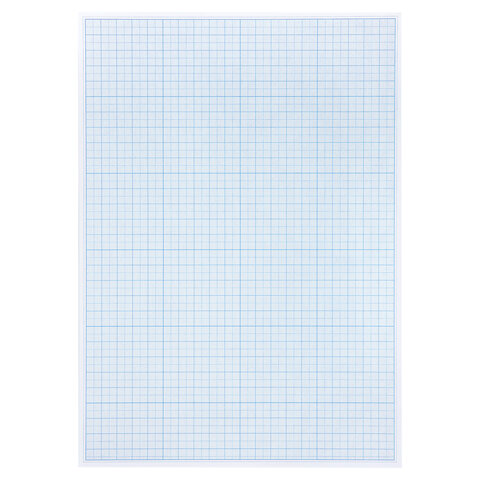 Бумага масштабно-координатная (миллиметровая), папка, А4, голубая, 20 листов, ПЛОТНАЯ 80 г/м2, STAFF, 113485