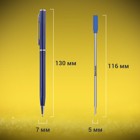 Ручка подарочная шариковая BRAUBERG "Delicate Blue", корпус синий, узел 1 мм, линия письма 0,7 мм, синяя, 141400