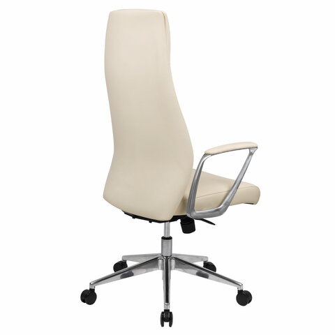 Кресло BRABIX PREMIUM "Adept EX-752", синхромеханизм, алюминий, экокожа, бежевое, 532931