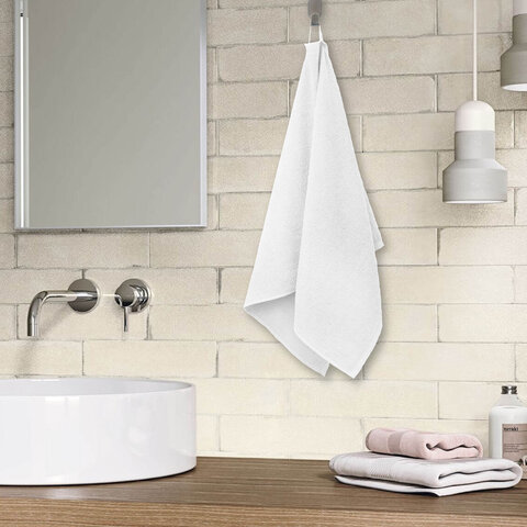 Салфетка из МИКРОФИБРЫ 40х80 см, WHITE ULTRA DENSE OVERLOCK, белая, 280 г/м2, LAIMA HOME, 608227