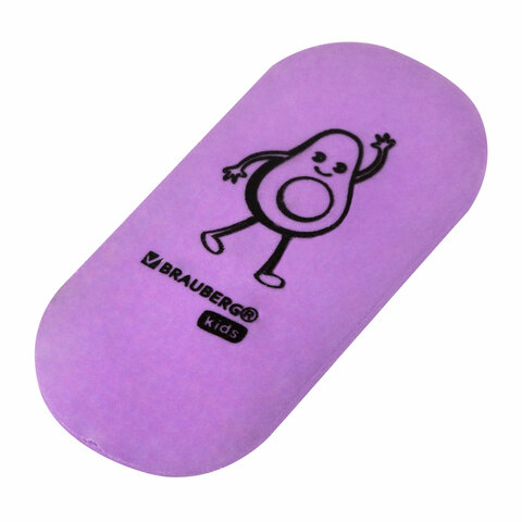 Ластики BRAUBERG KIDS "Fruits", НАБОР 6 штук, 50х23х10 мм, овальные, ассорти, 272669