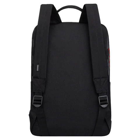 Рюкзак GRIZZLY, карман-антивор, "TOTAL BLACK", 42х28х12 см, RQL-513-2/3