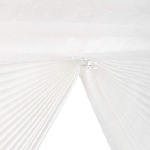 Жалюзи-плиссе, штора тканевая самоклеящаяся BRABIX, 90х180 см, "СТАНДАРТ+", 80 г/м2, цвет белый, 1 шт., 700008