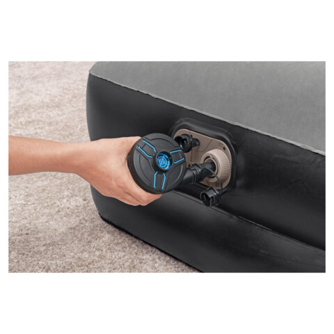 Надувная кровать 97х191х46 см, с подголовником, встроенный насос 220 В, до 150 кг, BESTWAY, 67401