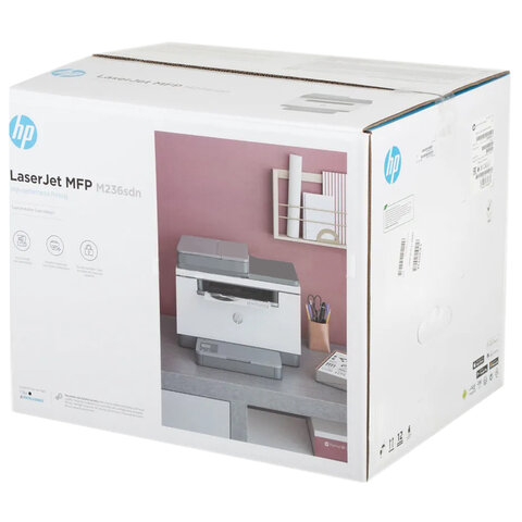 МФУ лазерное HP LaserJet M236sdn "3 в 1", А4, 29 стр./мин., 20000 стр./мес., ДУПЛЕКС, АПД, сетевая карта, 9YG08A