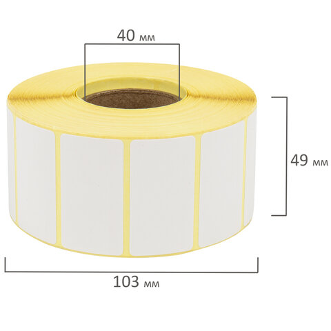 Этикетка ТермоТоп (47х26 мм), 2000 этикеток в ролике, светостойкость до 12 месяцев, 126102