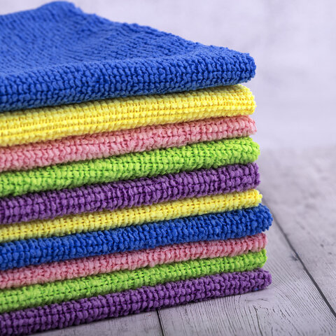 Салфетки из МИКРОФИБРЫ 30х30 см MULTI COLOUR, big pack, КОМПЛЕКТ 10 шт., 180 г/м2, LAIMA HOME, 607794