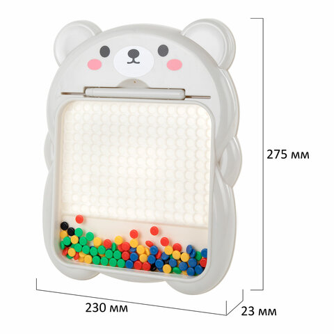 Мозаика магнитная развивающая для детей "Медвежонок", стилус, 101 магнит, 10 карточек, BAMBOX (БАМБОКС), 665891