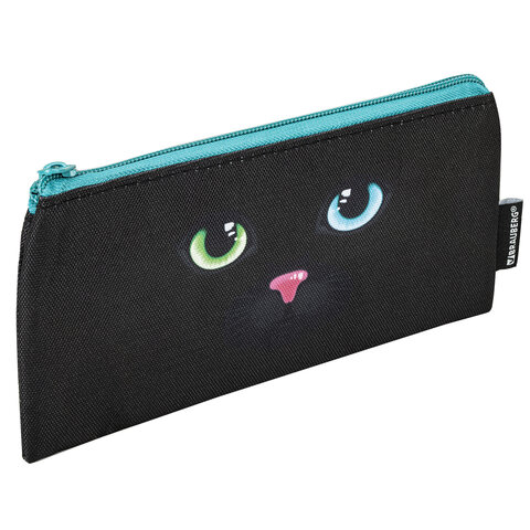 Папка на молнии с ручками А4, мешок для обуви 42х33 см, пенал 20х10 см, "Black cat" НАБОР BRAUBERG, 271434