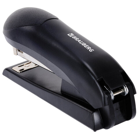 Степлер №24/6, №26/6 BRAUBERG "UNIVERSAL+", до 30 листов, полнозагрузочный,на 150 скоб, черный, 272719