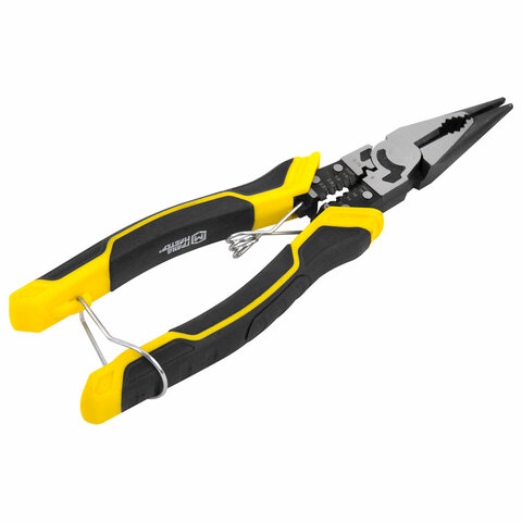 Длинногубцы многофункциональные 12 в 1, 220 мм, CR-V – хромванадиевая сталь, ГРАНДМАСТЕР, LNP-220, 671254