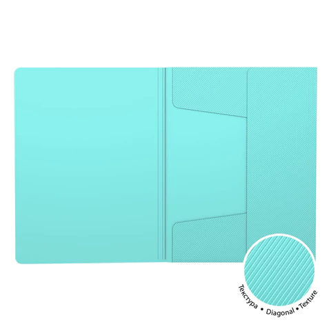 Папка на резинках ERICH KRAUSE "Diagonal Pastel", до 300 листов, ассорти, 600 мкм, 50400