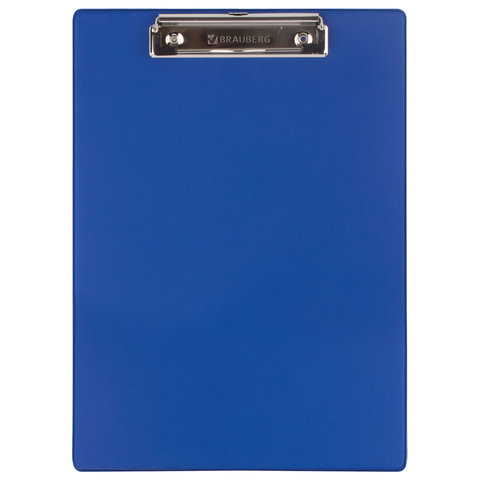 Доска-планшет BRAUBERG "NUMBER ONE" с прижимом А4 (228х318 мм), картон/ПВХ, СИНЯЯ, 232217