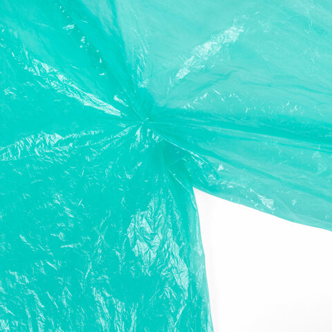 Дождевик-плащ зеленый на кнопках полиэтиленовый, универсальный размер 120х80 см, SHAMAANI (ШАМААНИ), 610930