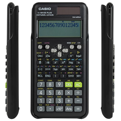 Калькулятор инженерный CASIO FX-991ES PLUS-2 (162х77 мм), 417 функций, двойное питание, сертифицирован для ЕГЭ, FX-991ESPLUS-2S