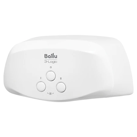 Водонагреватель проточный электрический BALLU 3-Logic TS, ненапорный, 6,5 кВт, 3,7 л/м, кран + душ, НС-1588894