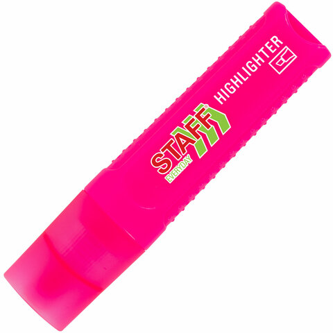 Текстовыделитель STAFF "EVERYDAY HL-707", РОЗОВЫЙ, линия 1-5 мм, скошенный наконечник, 152544