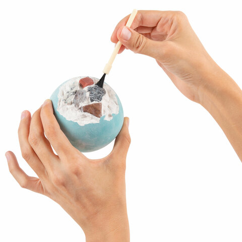 Набор для раскопок "Сокровища Солнечной системы", 8 планет, карточки, инструменты BRAUBERG KIDS, 665131