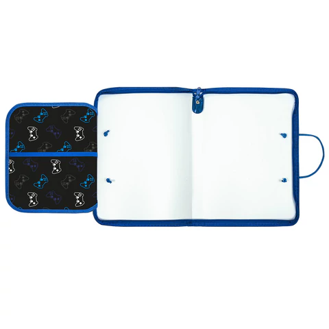 Папка для труда на молнии с ручками ПИФАГОР А4, 1 отделение, пластик, органайзер, "Lucky gamer", 273390