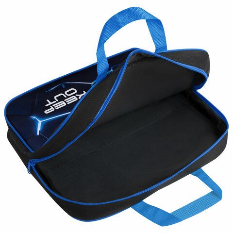 Папка на молнии с ручками BRAUBERG А4, 1 отделение, полиэстер, 80 мм, "Digital lava", 272182